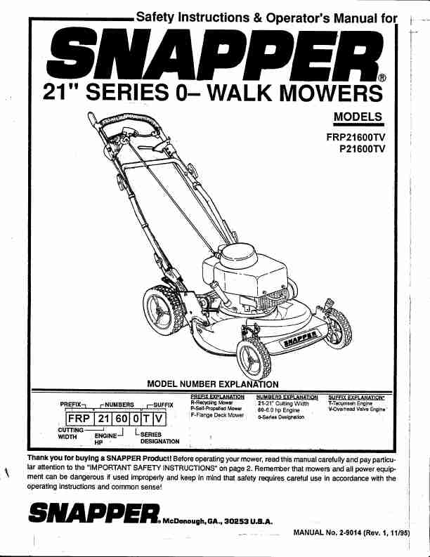 Snapper Lawn Mower FRP21600TV-page_pdf